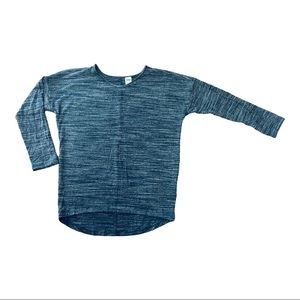 Girls slub knit 3/4 dolman sleeve tee